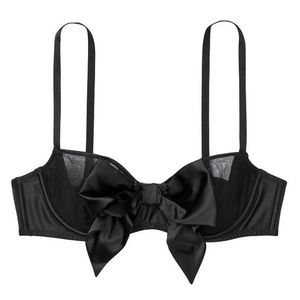 NWT Victorias Secret Sexy Bow Balconette Bra BLACK